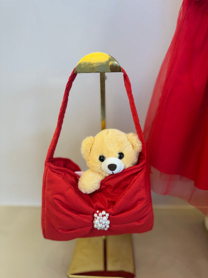 Conjunto Infantil Blusa Tule Frufru e Saia Midi Lacinhos Bordados - Pituchinhus