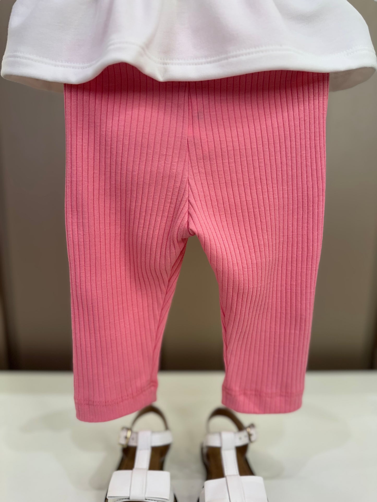 Conjunto Bebê Blusa Moletinho Urso e Calça Legging Canelada - Um Mais Um