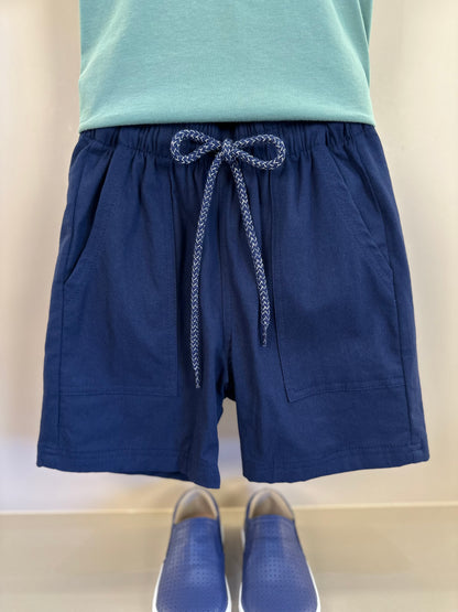 Conjunto infantil Camiseta Verde e Bermuda Marinho - Little Johnny