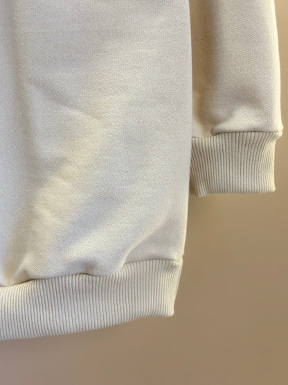 Vestido Infantil Bomber Moletom Bege  Bolsinha Ursinha Pérolas - Luluzinha