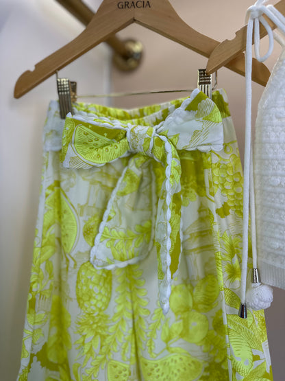 Conjunto Infantil Blusa Tricot e Calça Laise Verde Melão - Animê