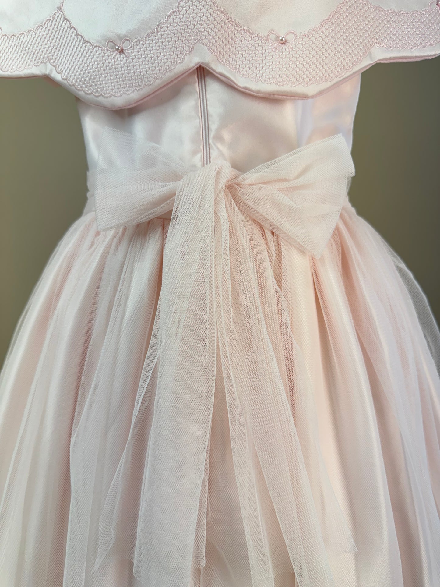 Vestido Infantil Festa Pelerine Bordada Rosa - Petit Cherie