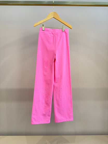Calça Infantil Reta Light Cristais Barbie Rosa Pop Pink - Pituchinhus