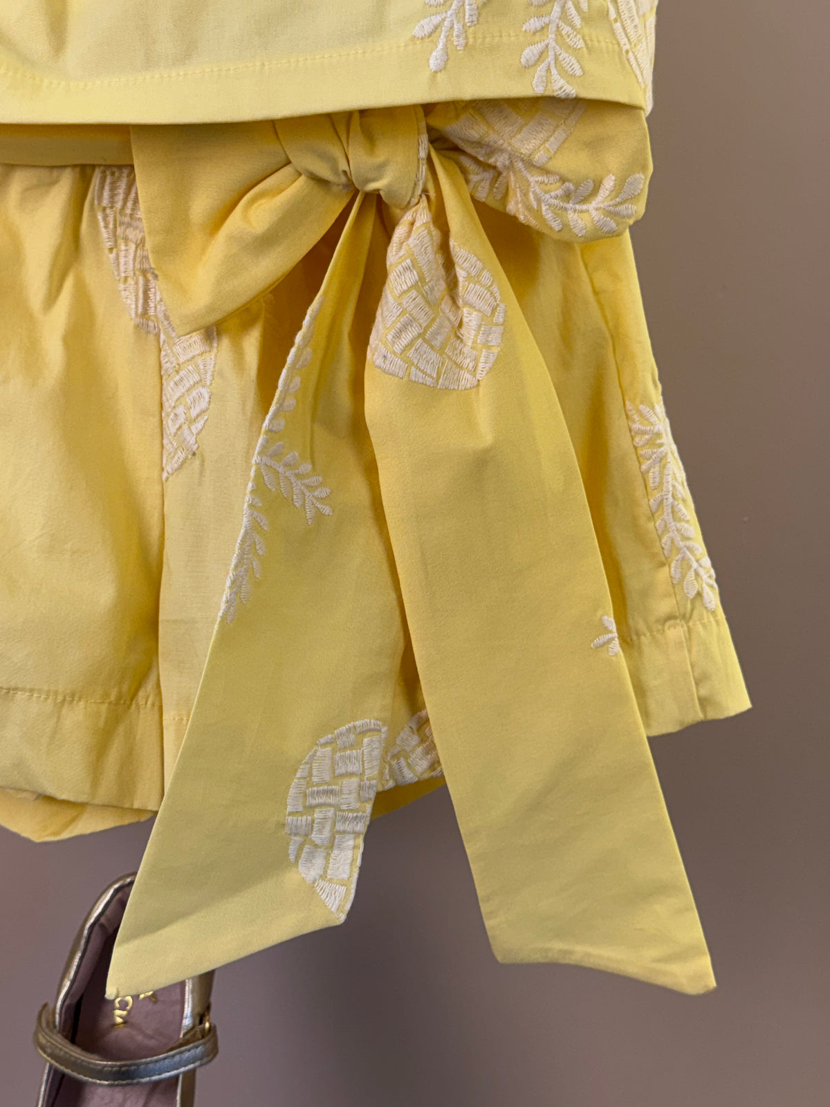 Conjunto Infantil Blusa e Shorts Laço Maxxi Amarelo - Animê