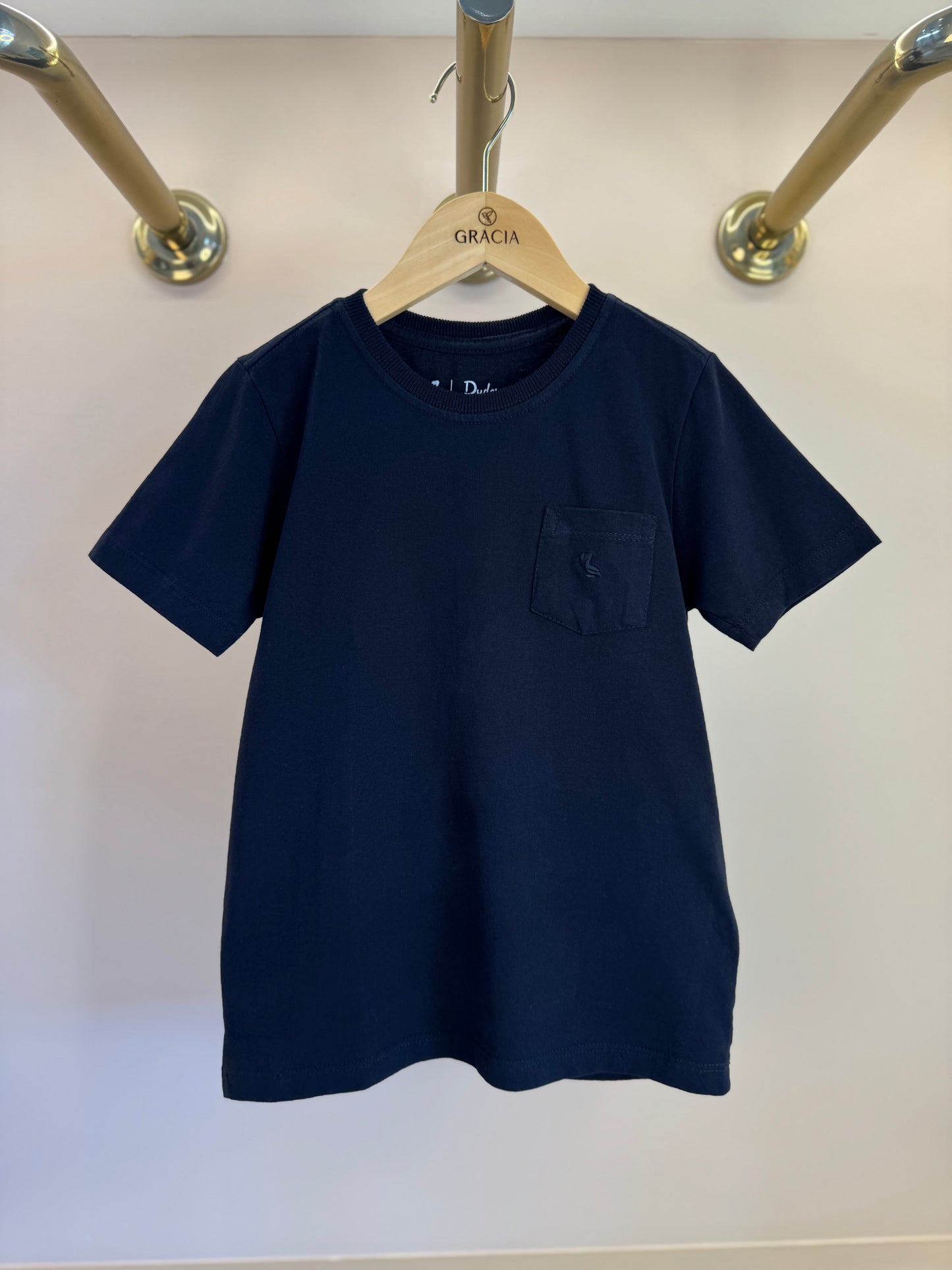 Camiseta Infantil Bolso Algodão MC Preta - Dudes