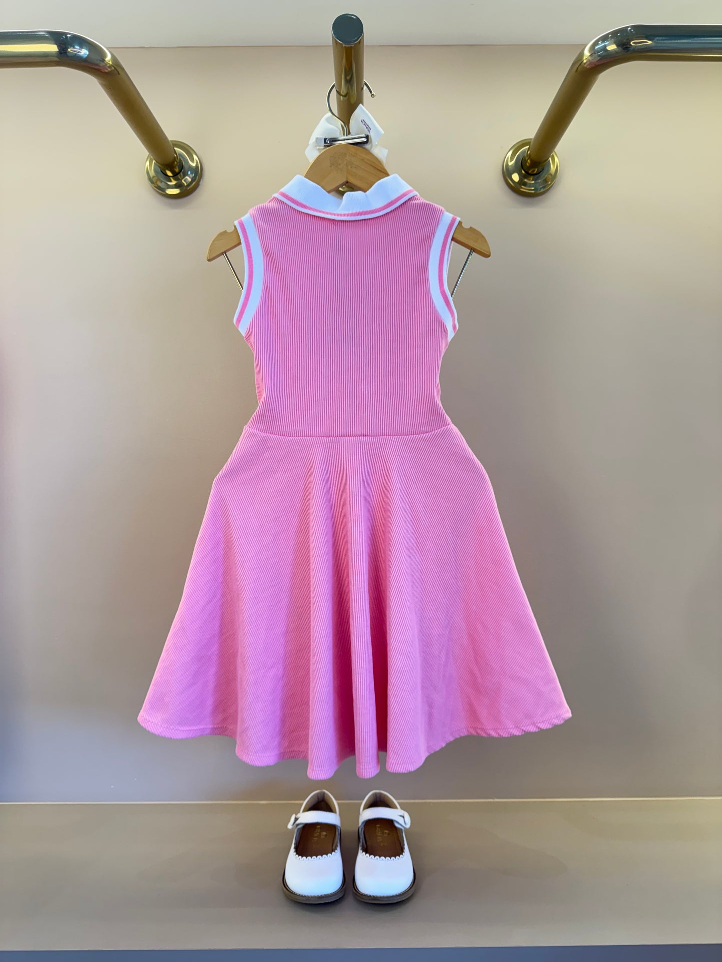Vestido Infantil Gola Polo Rosa - Infanti