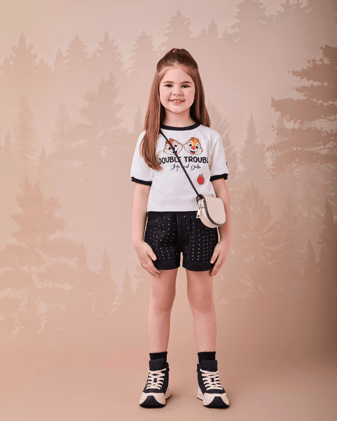 Shorts Jeans Black com Strass - Momi - Gracia