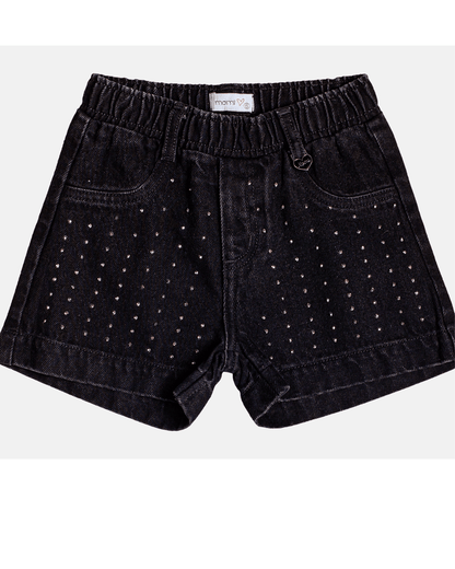 Shorts Jeans Black com Strass - Momi - Gracia