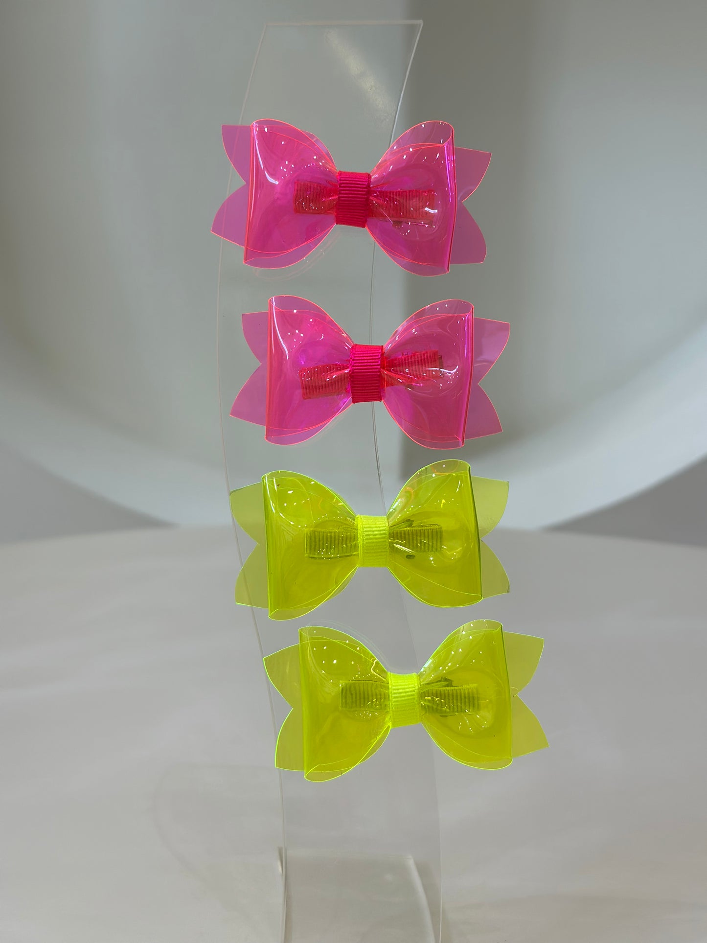Prendedor Infantil Lais Neon Amarelo Fluor - Siri Kids