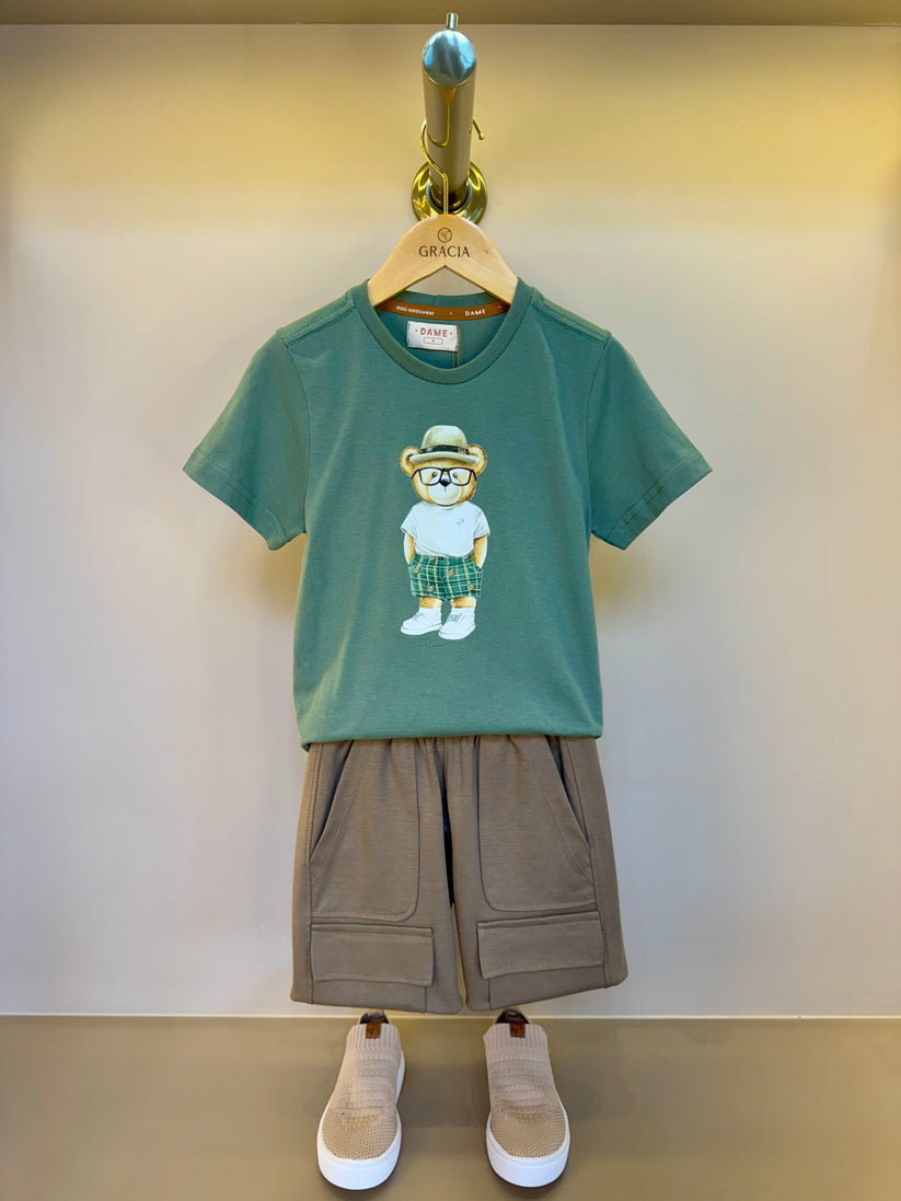 Bermuda Infantil Suedine Elastano Bolsos - Dame