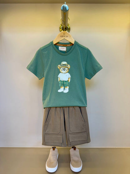Bermuda Infantil Suedine Elastano Bolsos - Dame