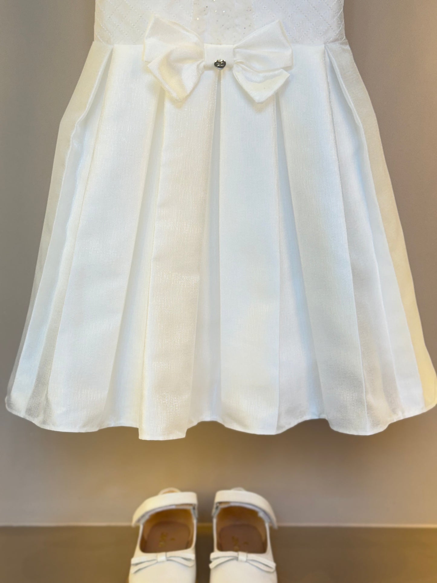 Vestido Infantil Zibeline Branco - Petit Cherie
