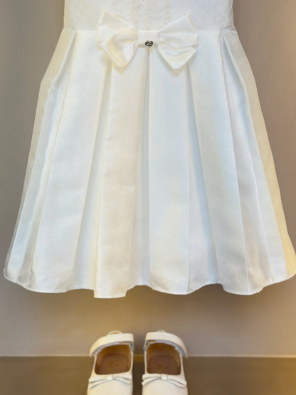 Vestido Infantil Zibeline Branco - Petit Cherie