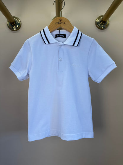 Camisa Polo Piquet Johnny Branco - Little Johnny