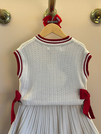 Conjunto Infantil Colete e Saia Tricot Minnie Pérola - Animê