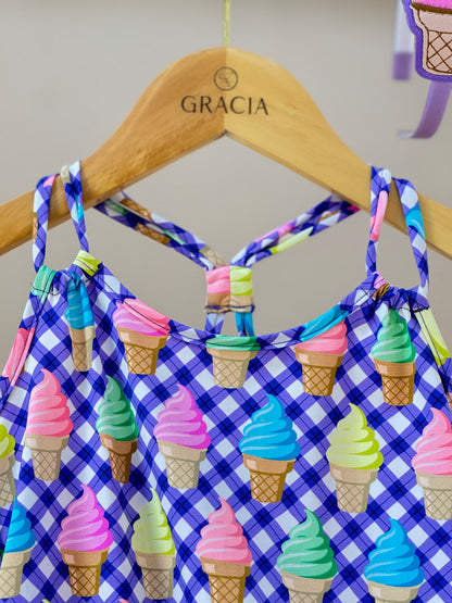 Vestido infantil Cris Ice Cream - Siri Kids
