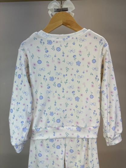Conjunto Infantil Blus Blusa ML Fada E Calça Estampada Floral - Petit Cherie