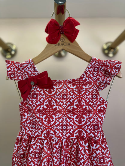 Vestido Bebê Estampa DG Vermelho - Um Mais Um