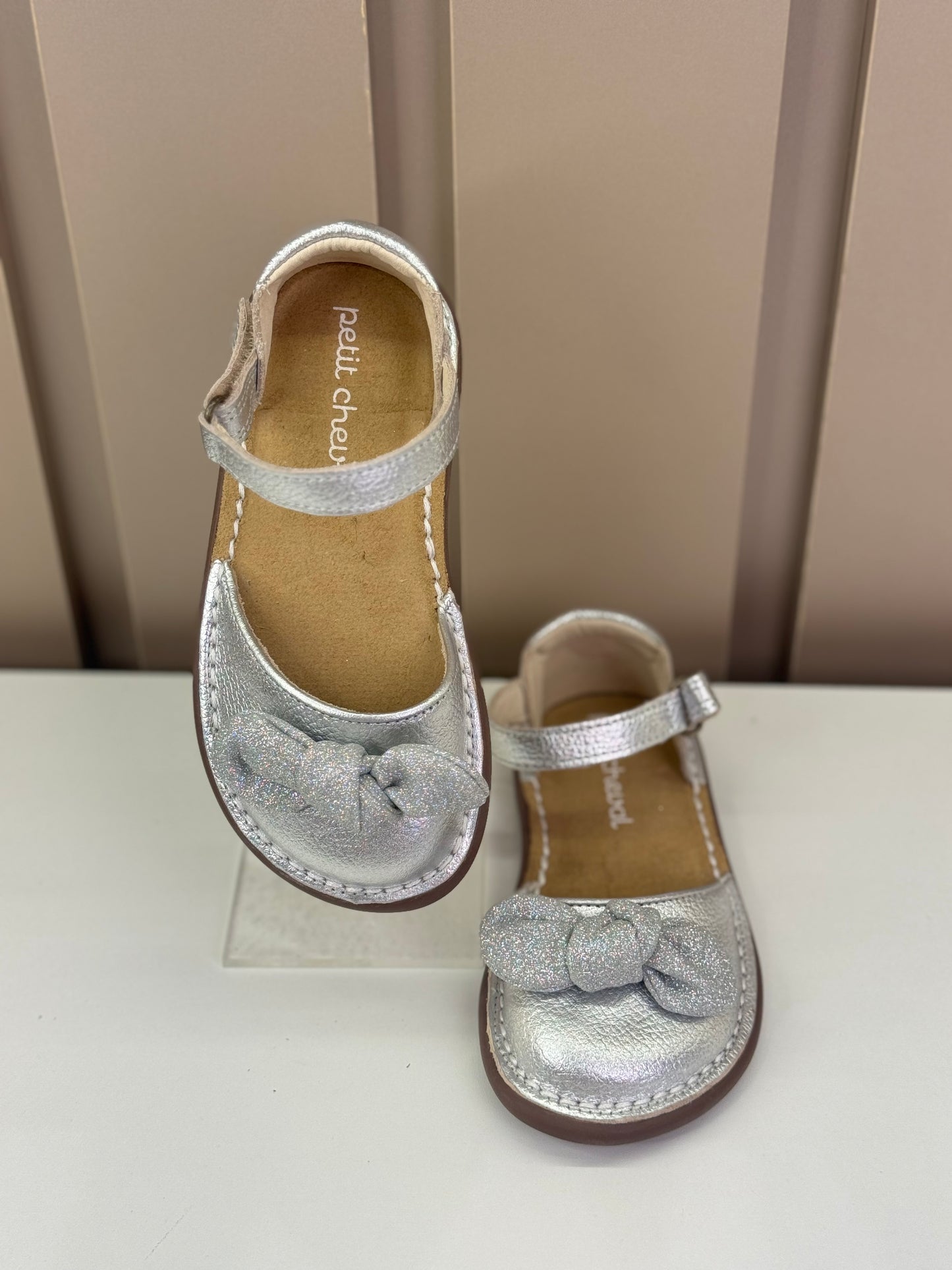 Sandália Infantil Ciranda Laço Argent Prata - Petit Cheval