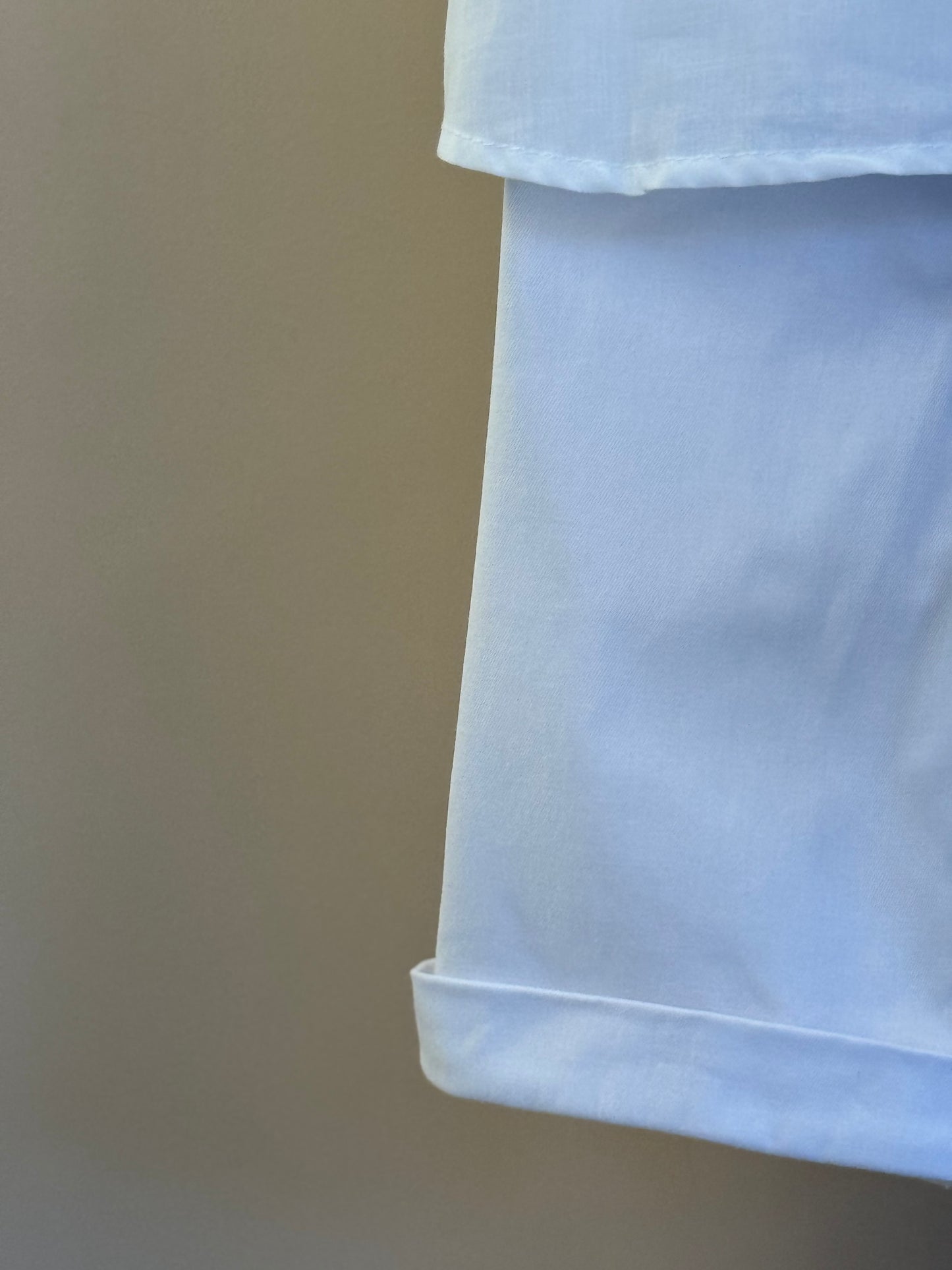 Conjunto Infantil Batizado Luxo Camisa e Bermuda Branco - Roana