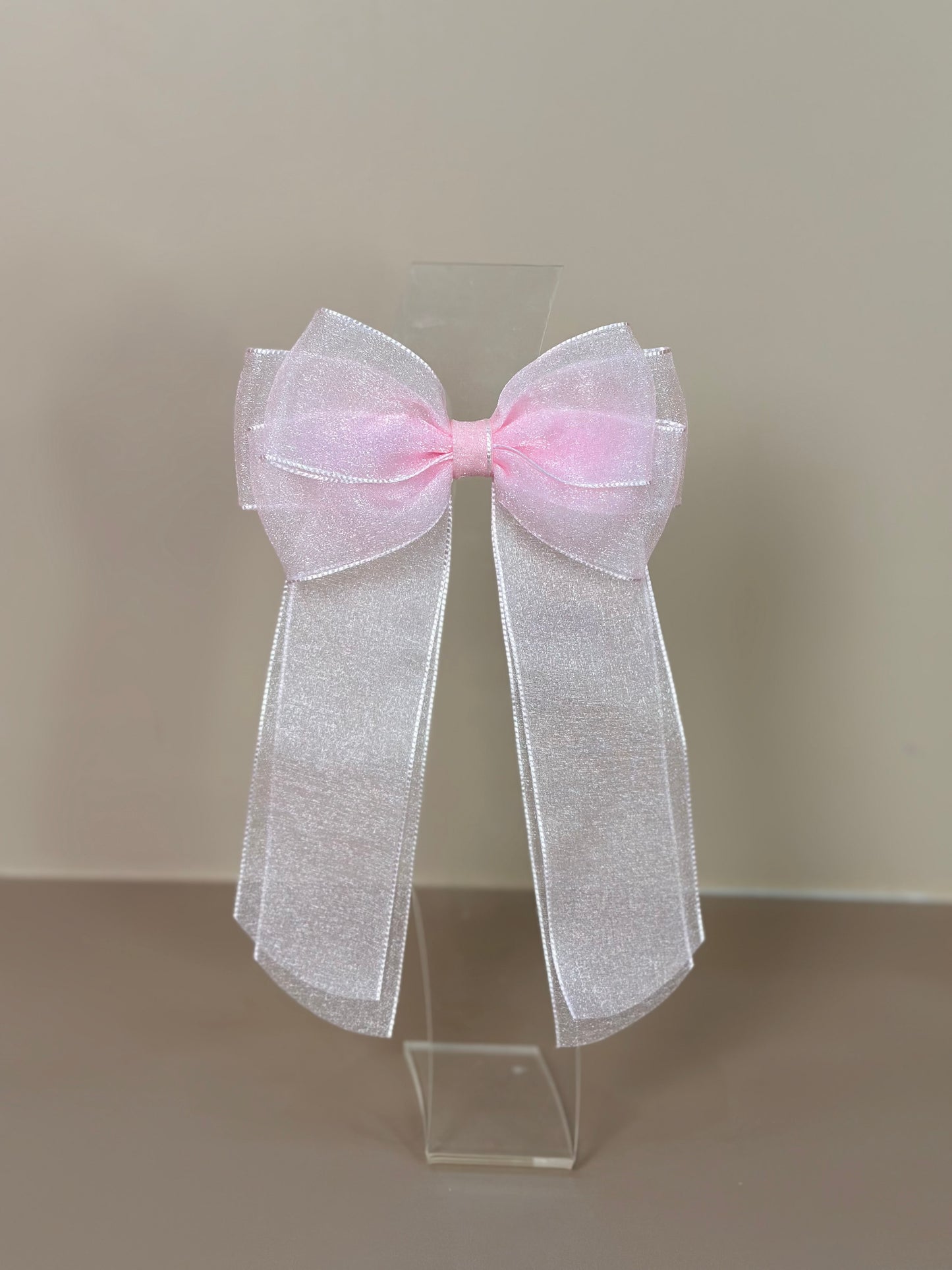 Laço Infantil Special Alongado All Organza Rosa Claro - Gracia