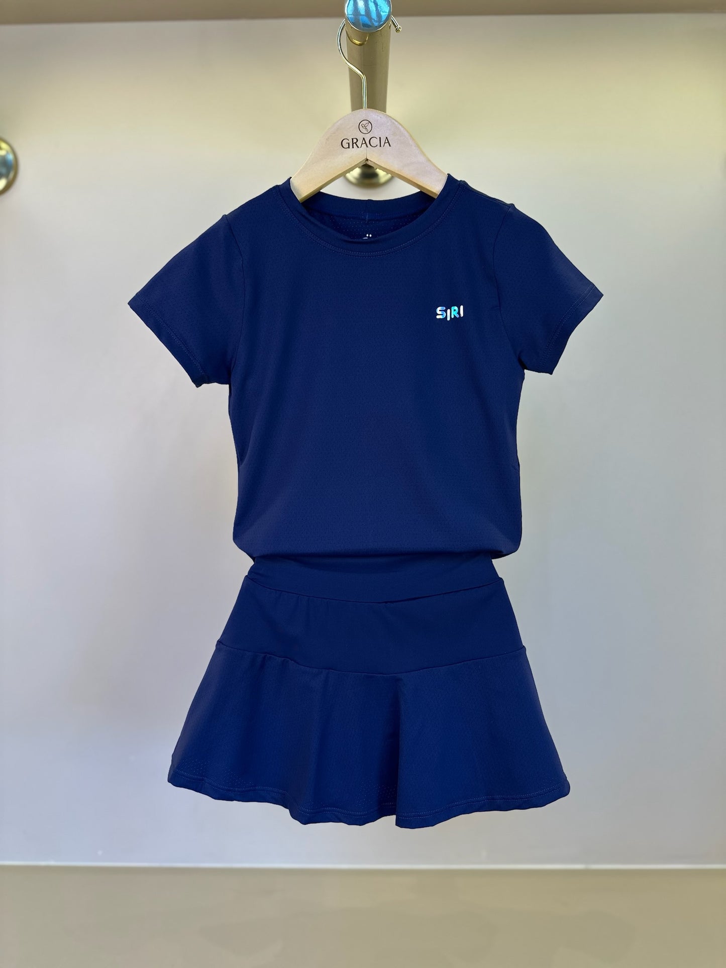 Conjunto Infantil Blusa Maria New Trip e Saia-shorts Larissa New Trip Marinho - Siri Sport