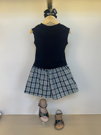 Conjunto Infantil Alfaiataria Blusa e Saia-Shorts - Petit Cherie