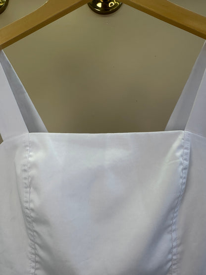 Blusa Teen Cropped Tricoline Peplum - Vanilla Cream
