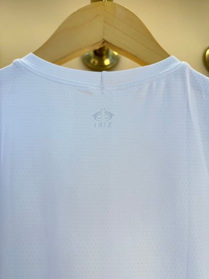 Conjunto Infantil Blusa Maria Dry Branca  e Saia Fernanda Dry Badminton Rosa - Siri Sport