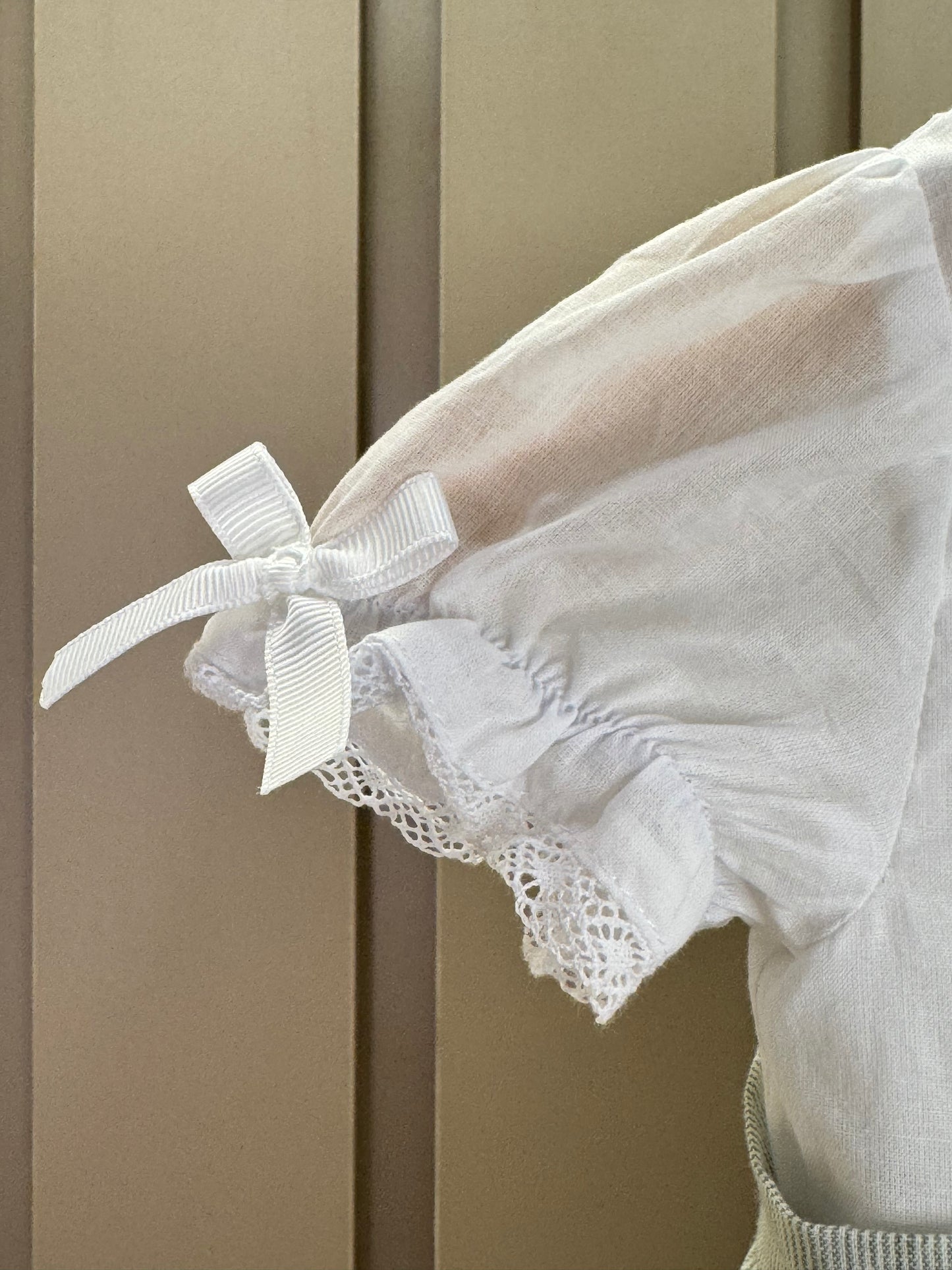 Vestido Infantil Bordado Flores E Mangas Bordadas  Clásico Verde - Roana