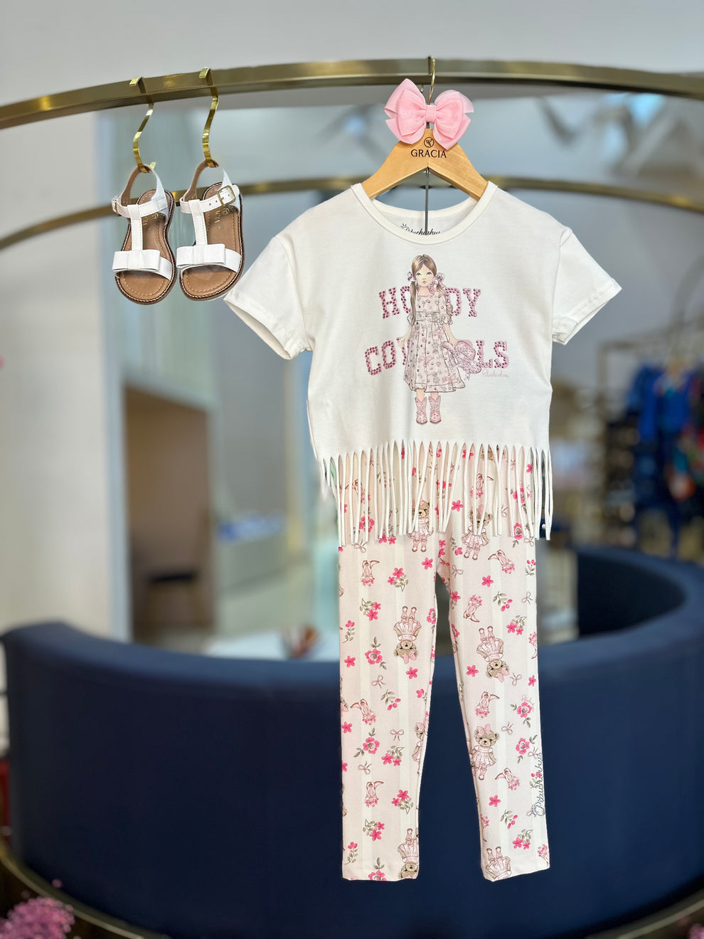 Legging Infantil Flores & Ursinhas - Pituchinhus