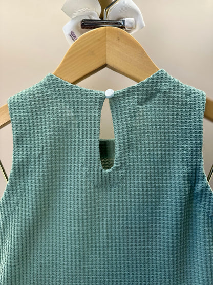 Vestido Infantil Jumper Detalhe Pala e Laço Verde - Beabá
