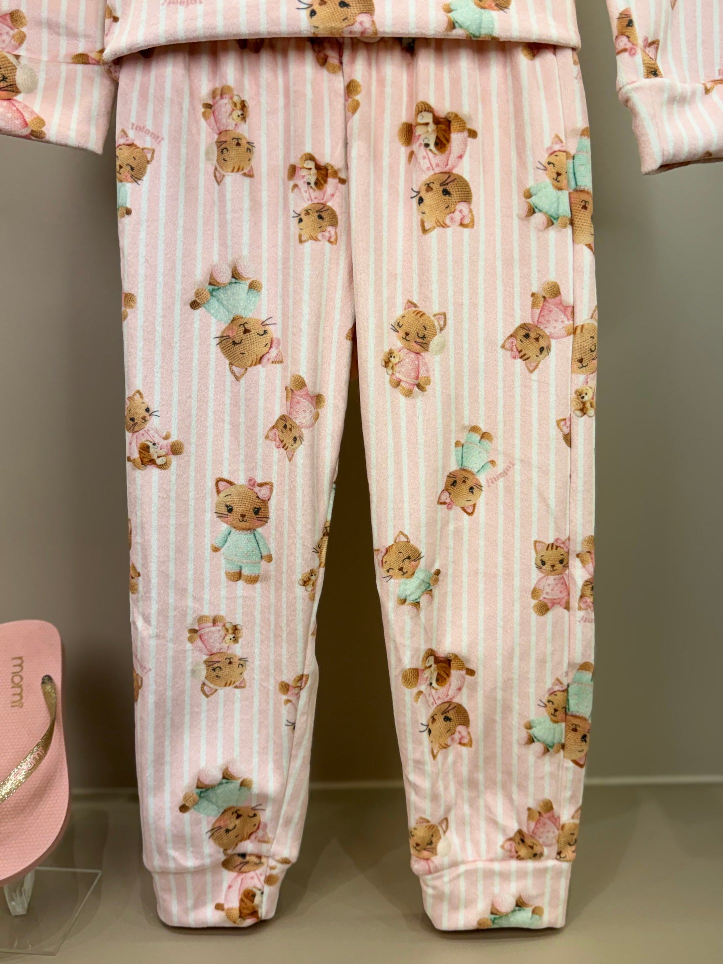 Pijama Infantil Blusão e Calça Fleece Luxo Ursinhas Rosa Claro - Infanti