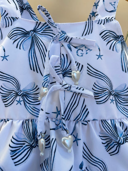 Conjunto Infantil Bata Estampada Sonho a Beira Mar e Shorts Sonho a Beira Mar - Gabriela Aquarela