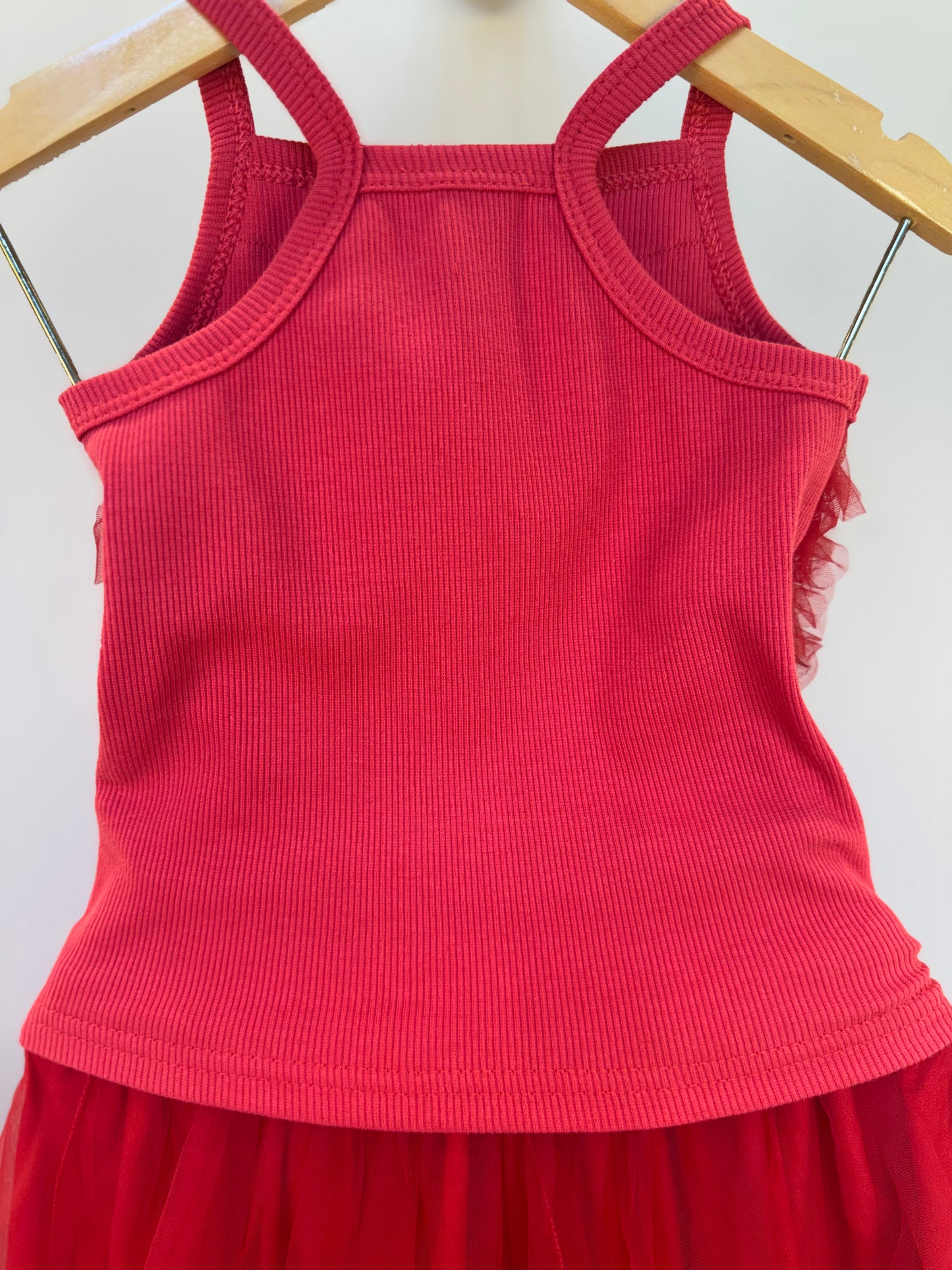 Conjunto Infantil Blusa Tule Frufru e Saia Midi Lacinhos Bordados - Pituchinhus