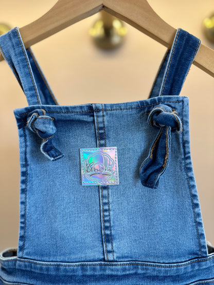 Jardineira Infantil Jeans com Strass - Animê