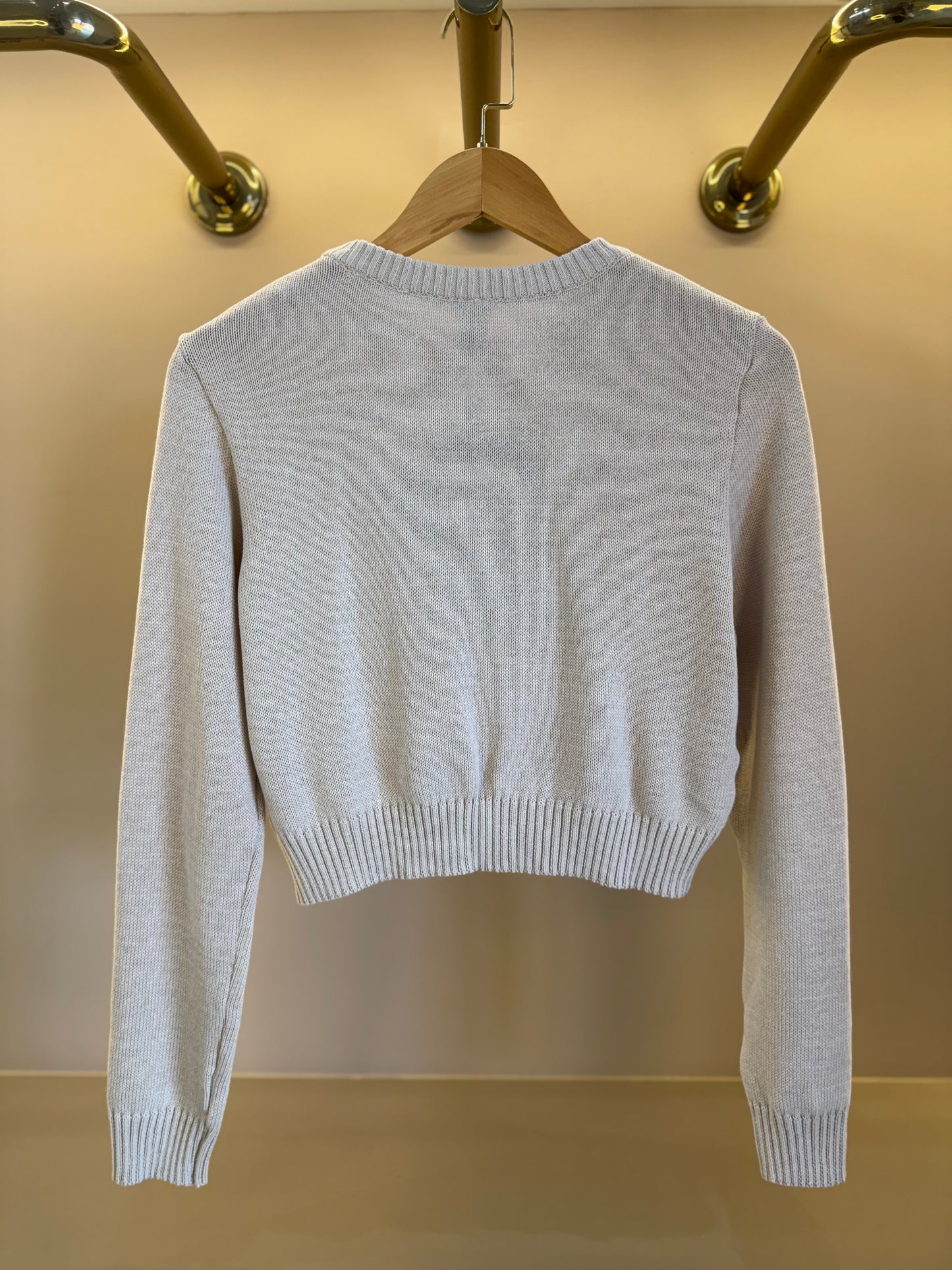 Blusa Teen Suéter Tricot Dog Tennista Bege - Two In