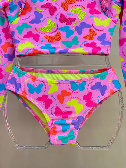 Biquíne Infantil Cropped ML Talita Borboleta - Siri Kids