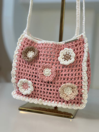 Bolsa Infantil Crochê Florzinhas Dolce - Pituchinhus