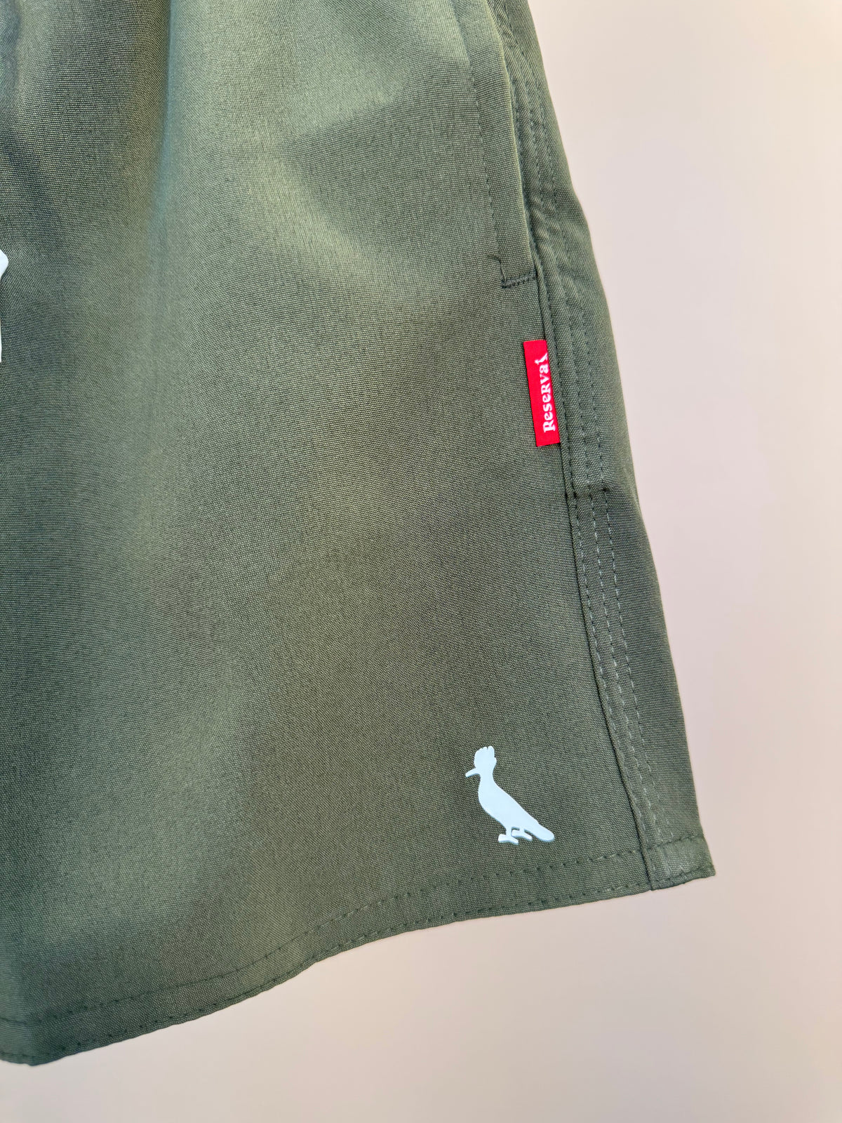Shorts Infantil Praia Liso Basic Verde Militar - Reserva Mini