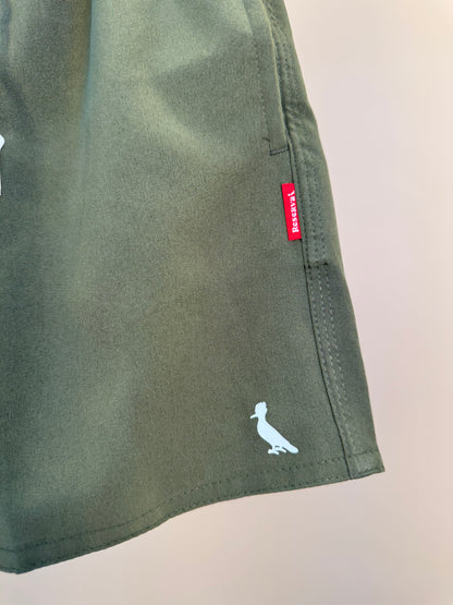Shorts Infantil Praia Liso Basic Verde Militar - Reserva Mini