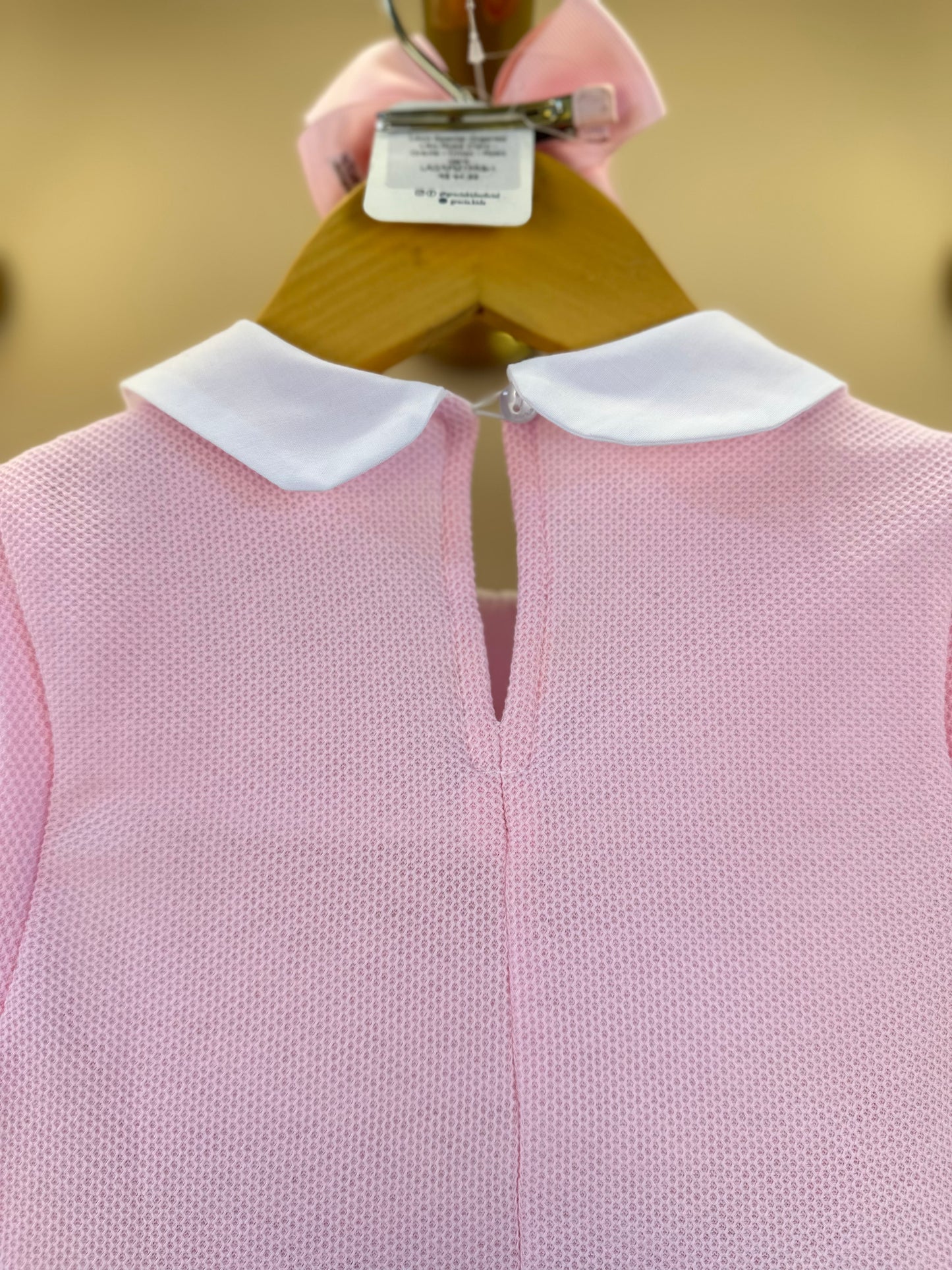 Conjunto Infantil Blusa MC com Tricot Rosa e Saia Pregas Ursinhos - Gabriela Aquarela