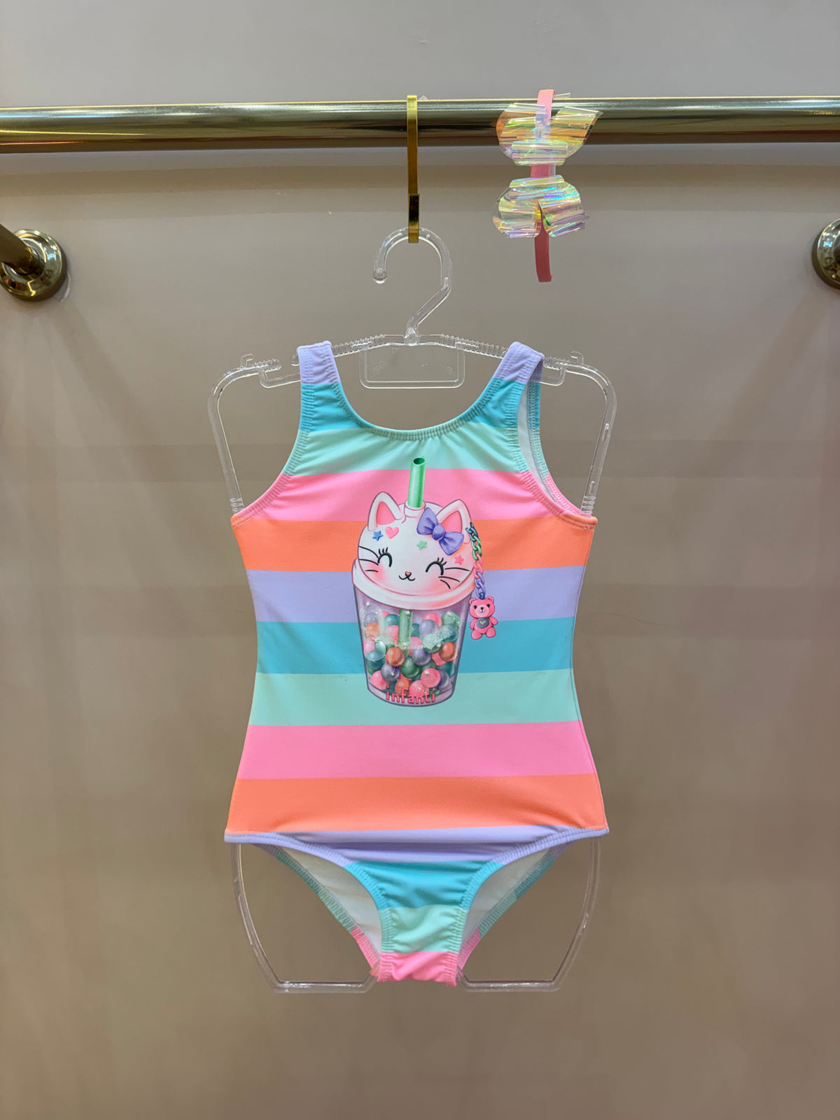 Maiô Infantil  Malha UV Dry UV 50+ Rosa - Infanti