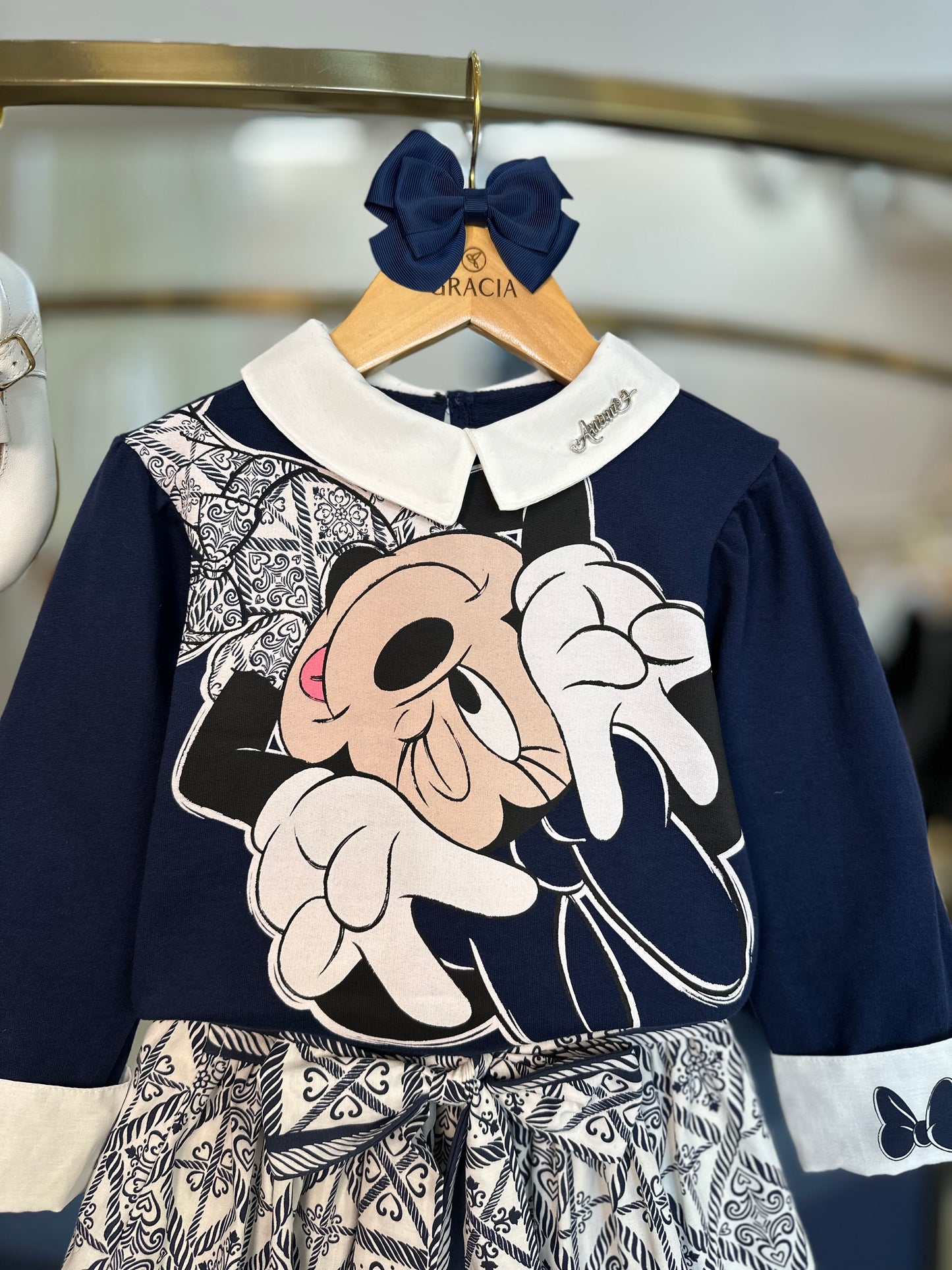 Casaco Infantil Moletom Minnie com Gola - Animê