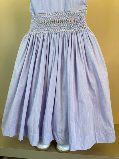 Vestido Infantil Clássico Algodão Isaura Lavanda - Gracia