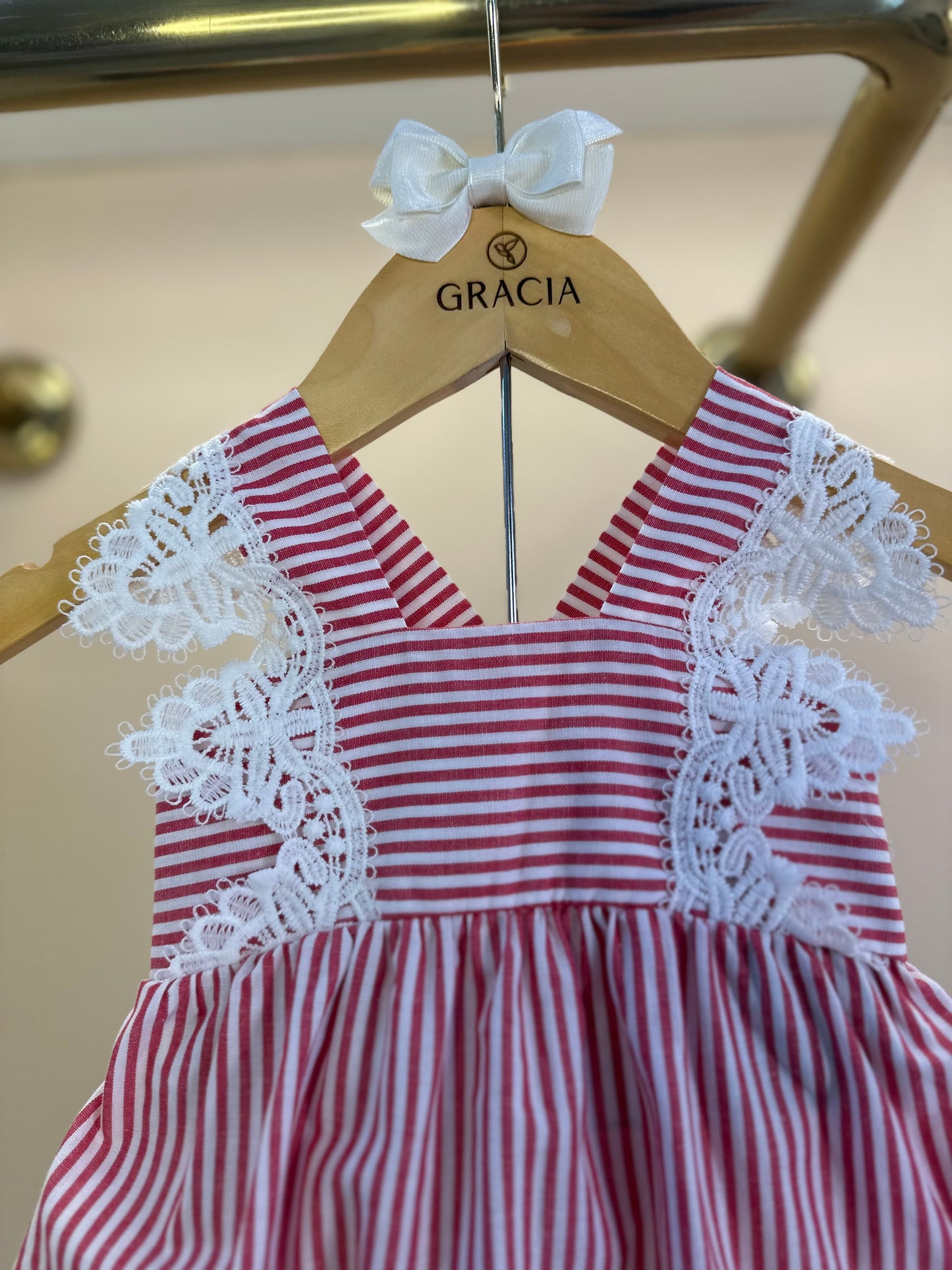 Romper Bebê Fofinho Balonê Algodão Listrado Vermelho -  Um Mais Um