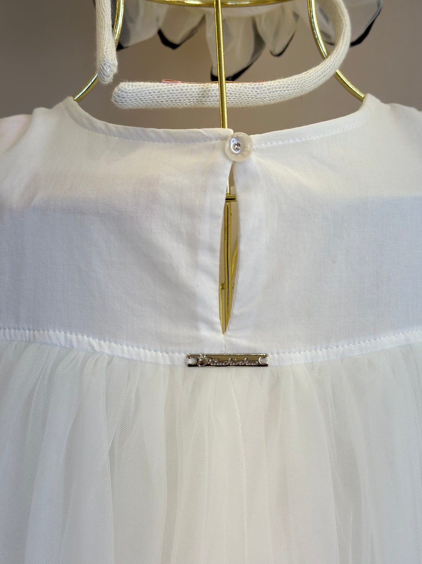 Vestido Infantil Tule Max Flor Bicolor - Pituchinhus