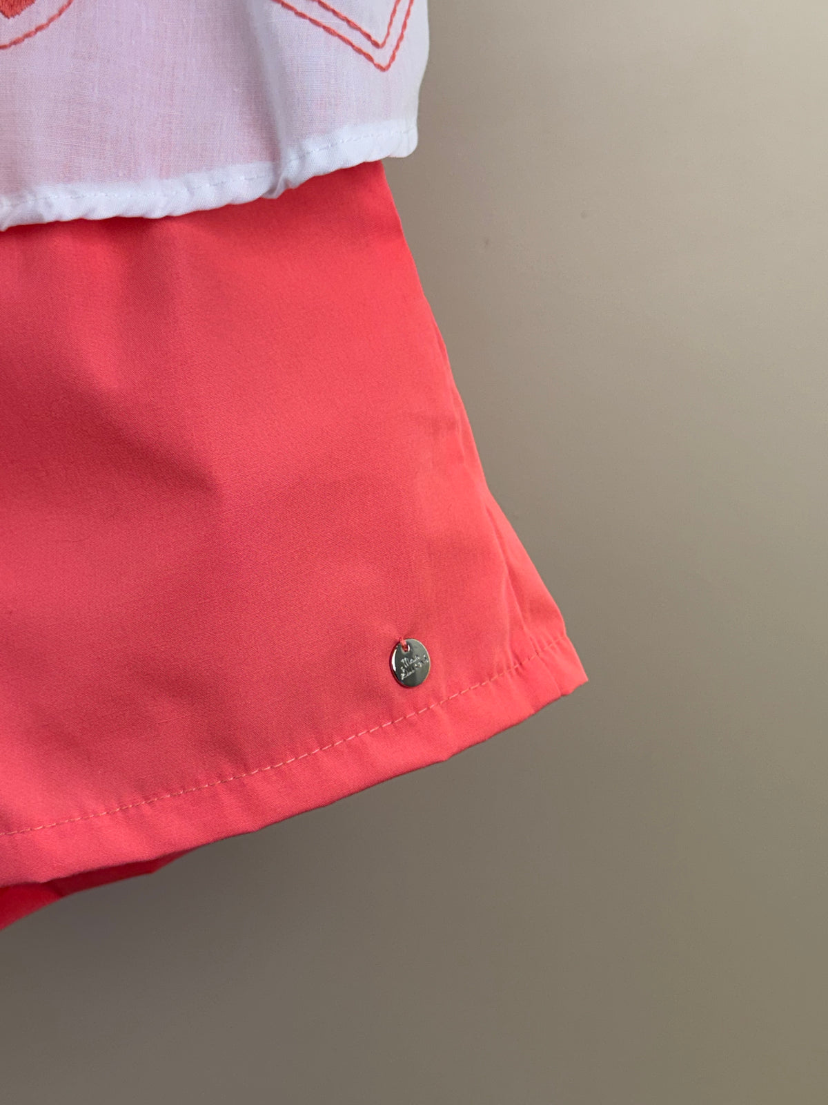 Conjunto Infantil Blusa Bordado Laço Maxxi e Shorts Rosa - Mon Sucré