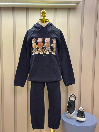 Conjunto Infantil Blusa e Calça Ponto Roma Teddy Beatles Profundo - Dame