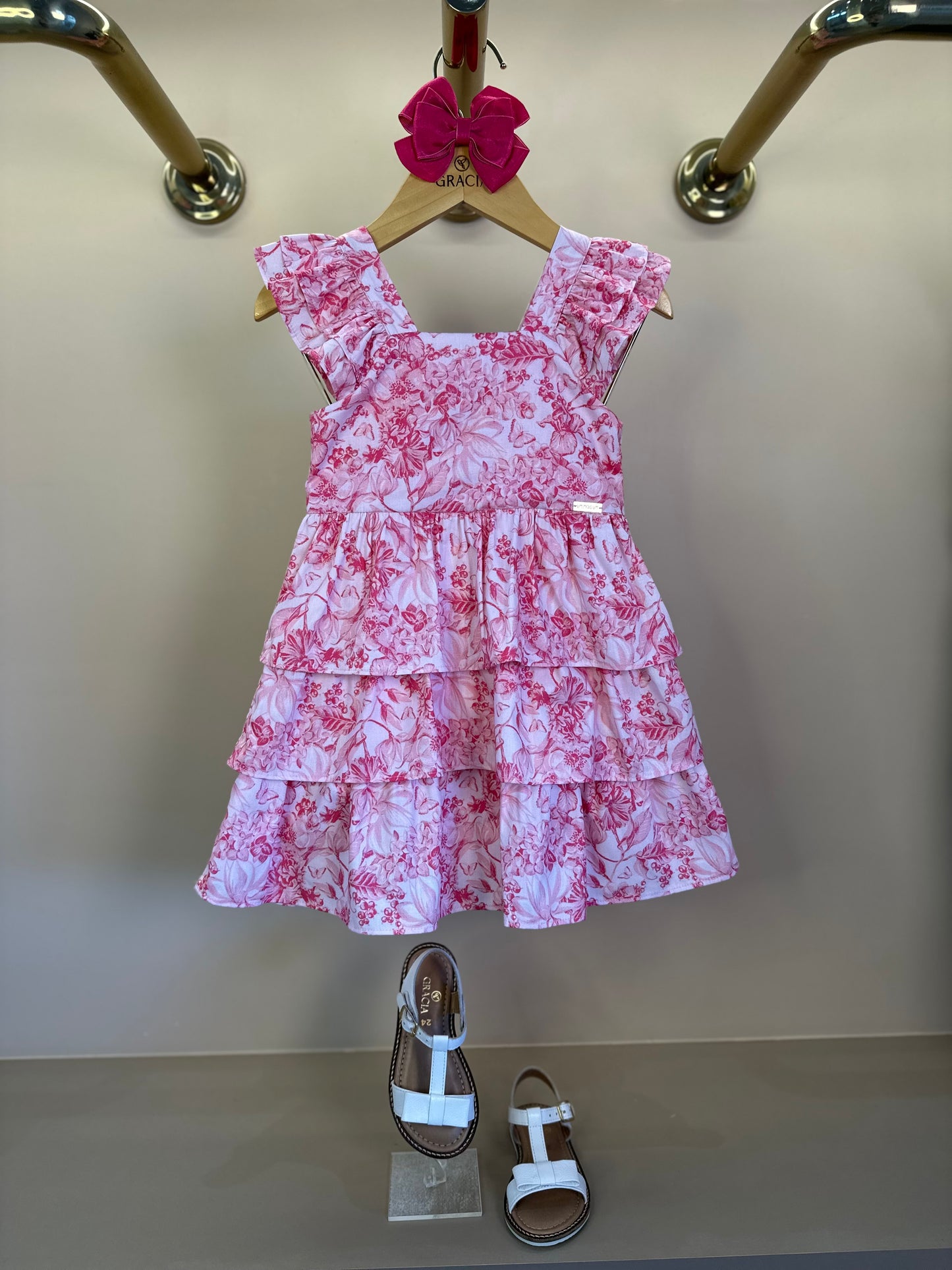 Vestido Bebê Algodão Rodado Toile Du Jouy - Um Mais Um